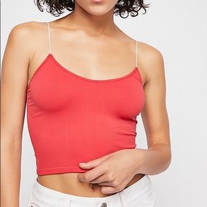 Free people skinny strap crop top. NWOT